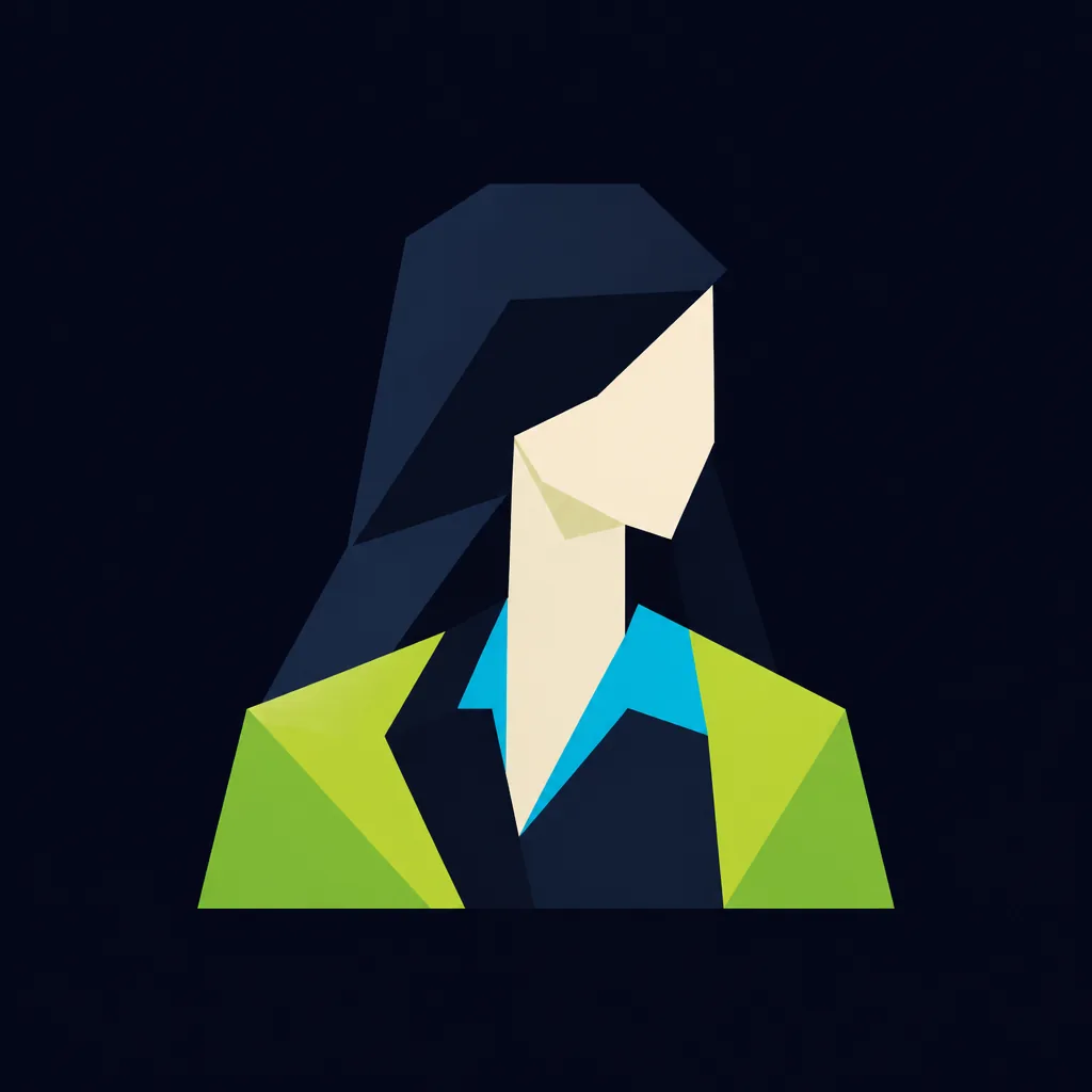 Illustrated flat-geometric avatar for Luiza Fontes